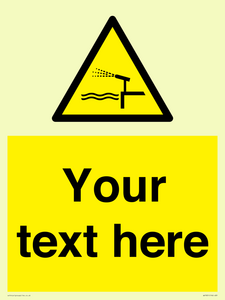 Custom warning water cannon